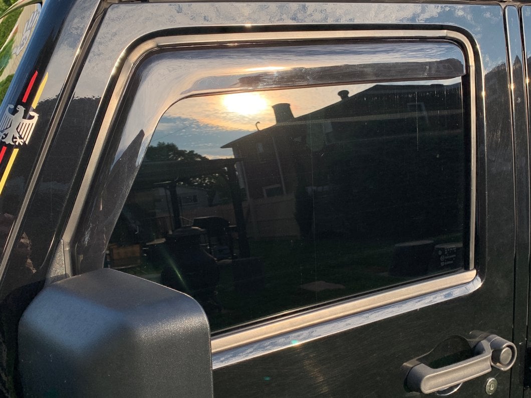 RedRock In-Channel Window Deflectors (07-18 Jeep Wrangler JK 4-Door)