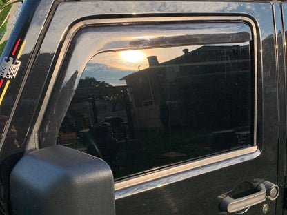 RedRock In-Channel Window Deflectors (07-18 Jeep Wrangler JK 4-Door)