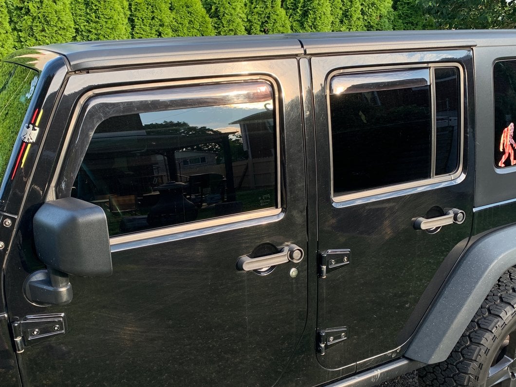 RedRock In-Channel Window Deflectors (07-18 Jeep Wrangler JK 4-Door)