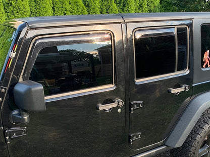 RedRock In-Channel Window Deflectors (07-18 Jeep Wrangler JK 4-Door)