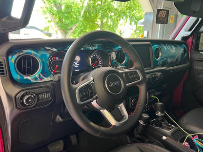 RedRock Dash Panel Overlay; Red (18-23 Jeep Wrangler JL)