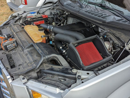 RedRock Cold Air Intake; Wrinkle Black (15-16 3.5L EcoBoost F-150)