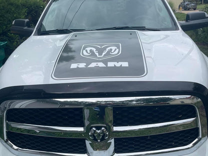 RAM Licensed by RedRock Hood Decal with Logo; Anthracite (09-18 RAM 1500, Excluding Rebel)
