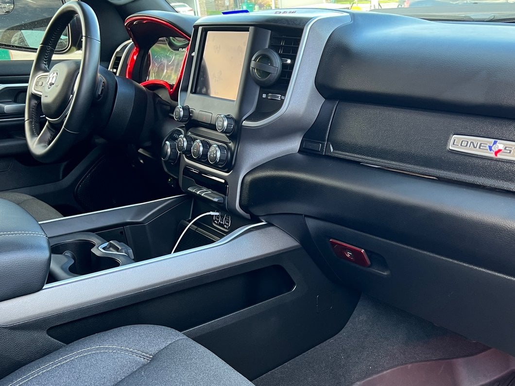 RedRock Glove Box Handle Trim; Red (19-25 RAM 1500)