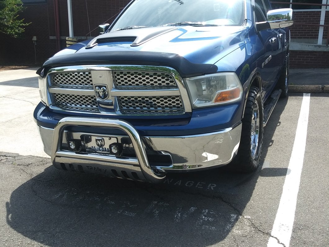 RAM Licensed by RedRock Hood Decal with Logo; Gloss Black (09-18 RAM 1500, Excluding Rebel)
