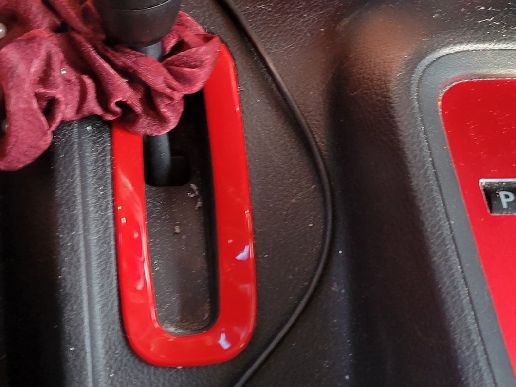 RedRock Shifter and Cup Holder Bezel Trim Set; Red (11-18 Jeep Wrangler JK w/ Automatic Transmission)