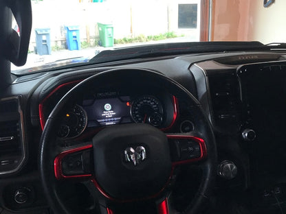RedRock Gauge Cluster Trim; Red (19-25 RAM 1500)