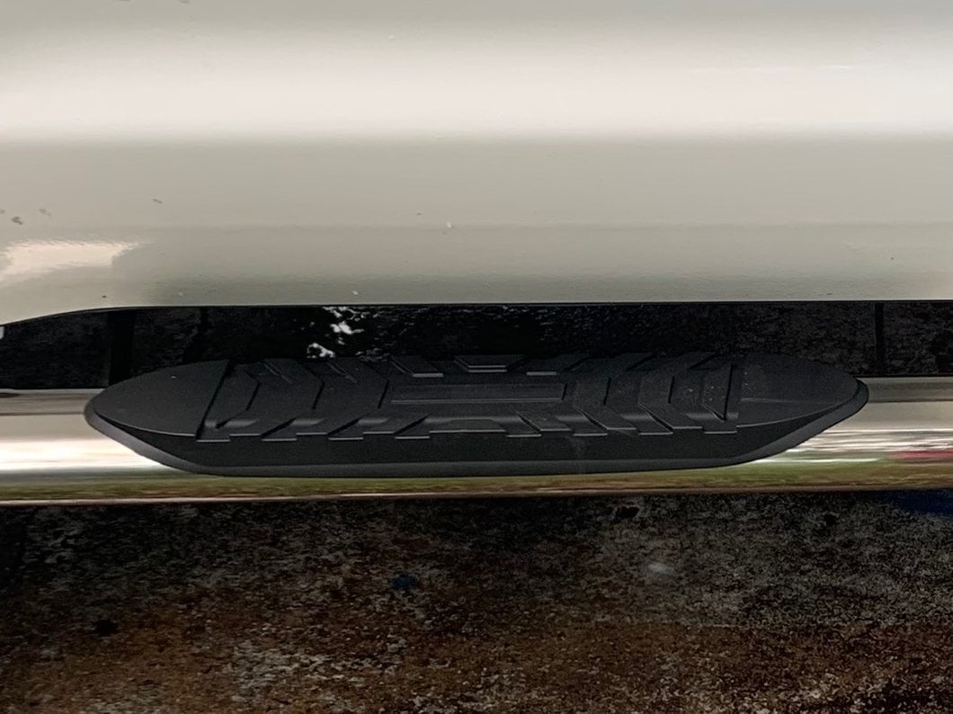 RedRock 5-Inch Oval Straight End Side Step Bars; Stainless Steel (07-21 Tundra CrewMax)