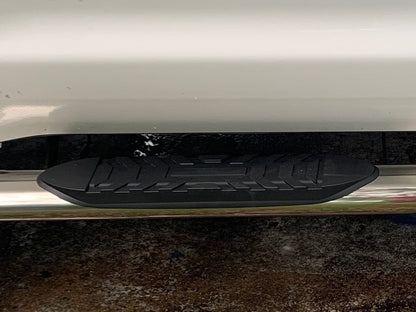 RedRock 5-Inch Oval Straight End Side Step Bars; Stainless Steel (07-21 Tundra CrewMax)