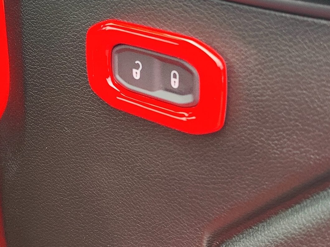 RedRock Door Lock Switch Trim; Red (18-25 Jeep Wrangler JL)