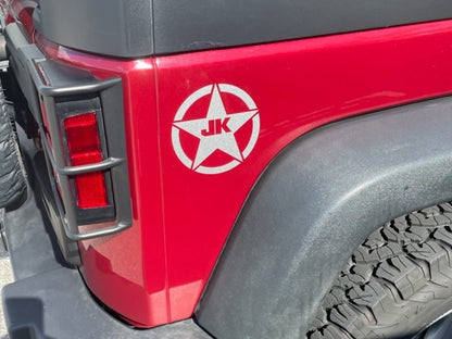 Jeep Licensed by RedRock JK Star Accent Decal; Silver (07-18 Jeep Wrangler JK)