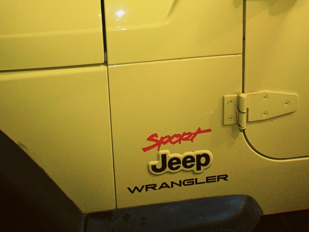Jeep Licensed by RedRock Sport Script Side Logo Decal; Red (87-18 Jeep Wrangler YJ, TJ & JK)