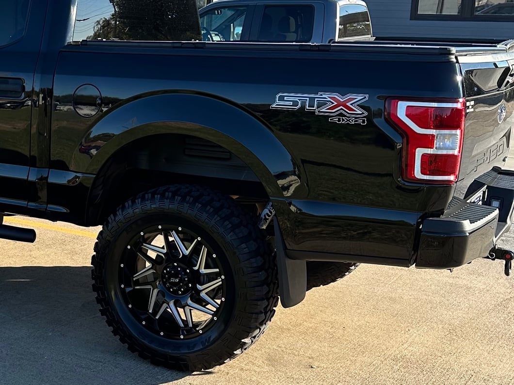RedRock Custom Molded Mud Guards for No Fender Flares; Front and Rear (15-20 F-150 w/o OE Fender Flares)