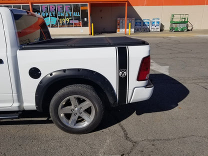 RAM Licensed by RedRock RAM Head Vertical Stripe; Matte Black (02-18 RAM 1500)