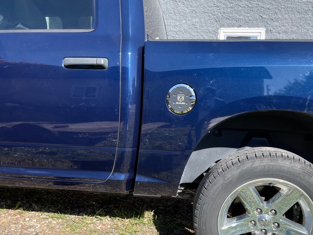 RAM Licensed by RedRock Fuel Tank Door Cover; Chrome (09-18 RAM 1500)