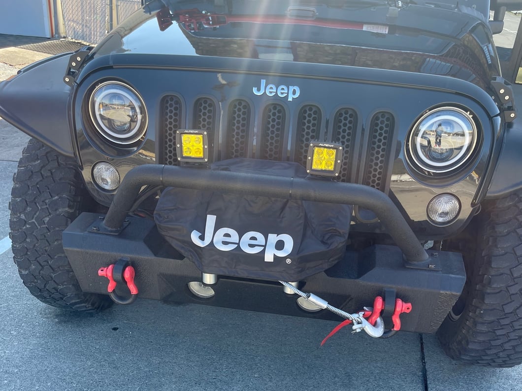 Jeep Licensed by RedRock Winch Cover with Jeep Logo