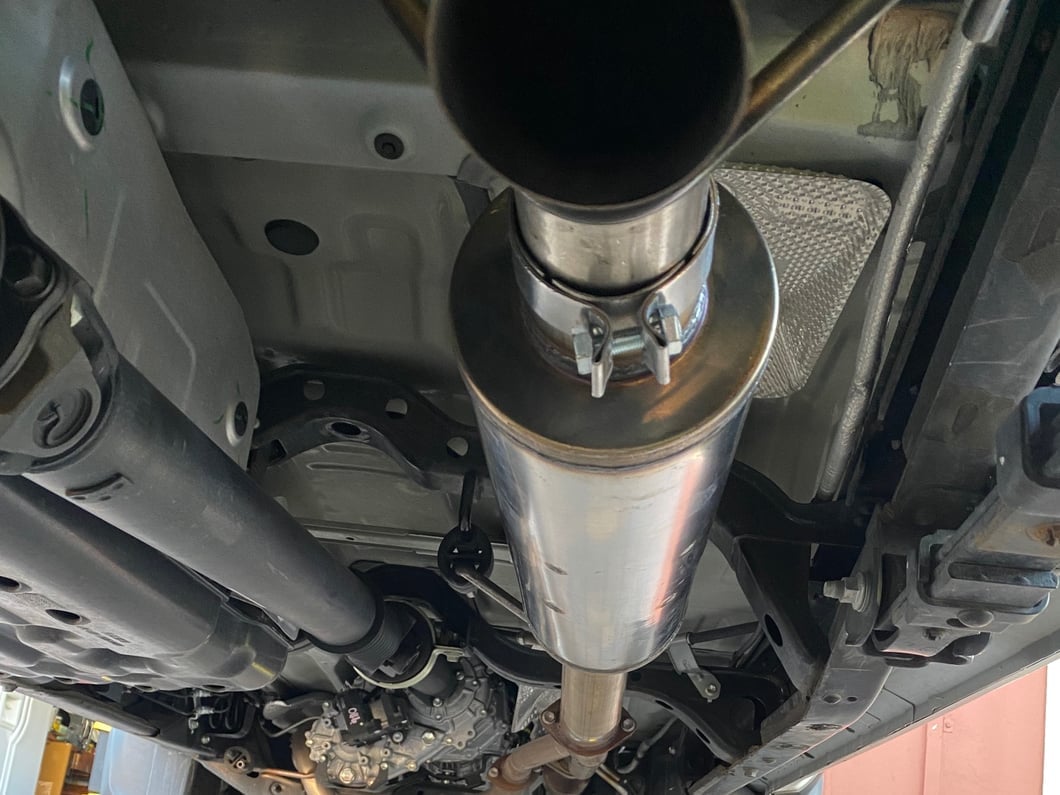 RedRock Stainless Steel Single Exhaust System; Turn Down (16-23 3.5L Tacoma)