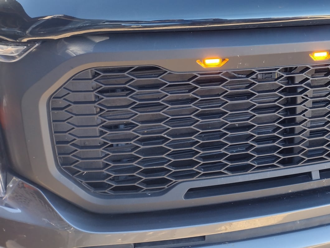 RedRock Baja Upper Replacement Grille with LED Lighting; Black (21-23 F-150, Excluding Raptor & Tremor)