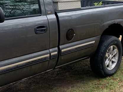 RedRock Fuel Door Cover; Gloss Black (99-06 Silverado 1500 Fleetside)
