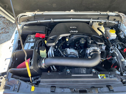 RedRock Cold Air Intake; Textured Black (18-25 3.6L Jeep Wrangler JL)