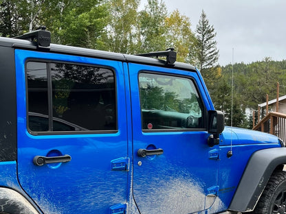 Jeep Licensed by RedRock Two Bar Removable Roof Rack with Jeep Logo (07-18 Jeep Wrangler JK 4-Door)