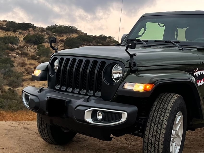 RedRock Hood Mounted Mirror Kit (20-25 Jeep Gladiator JT)