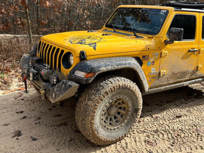 RedRock Max-HD Stubby Winch Front Bumper with LED Light Bar (18-25 Jeep Wrangler JL)