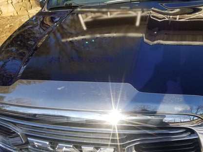 RAM Licensed by RedRock Hood Decal with Logo; Gloss Black (09-18 RAM 1500, Excluding Rebel)