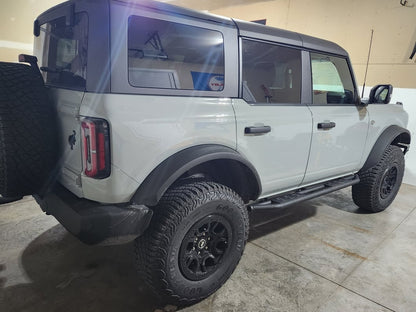 RedRock Side Armor with Step Pads; Textured Black (21-25 Bronco 4-Door)