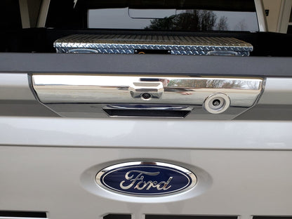 RedRock Tailgate Handle Cover; Chrome (21-25 F-150 w/ Power Fold-Down Tailgate)