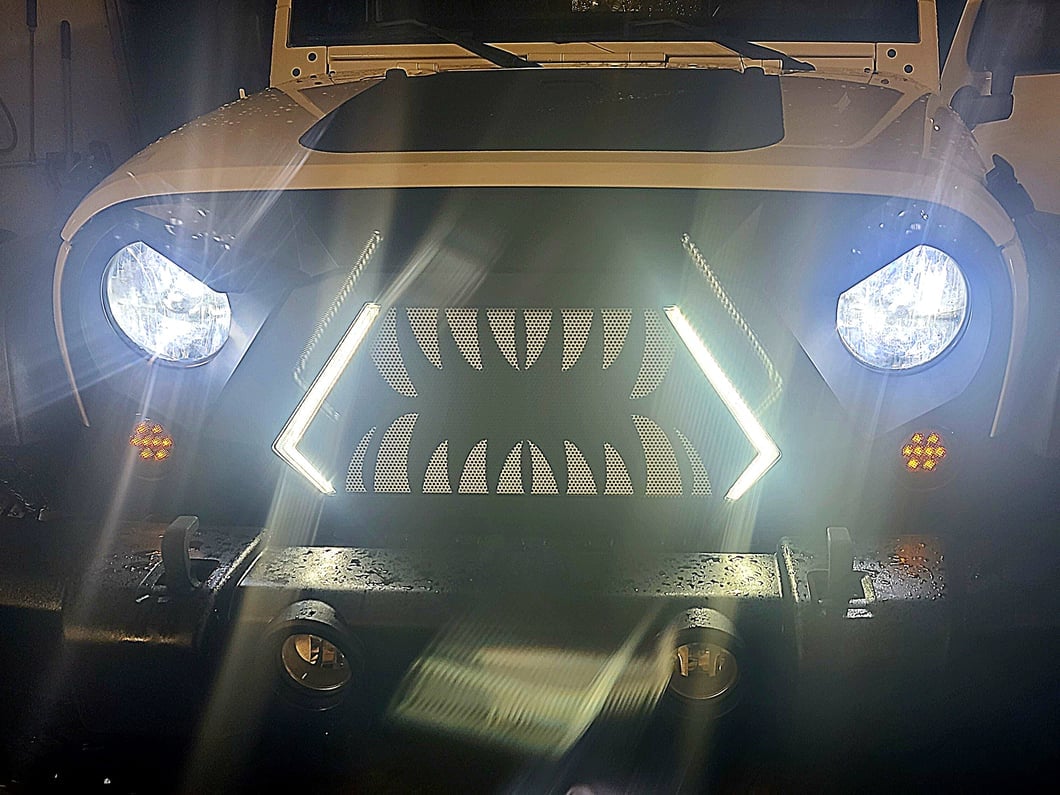 RedRock Open Wide Grille with LED DRL (07-18 Jeep Wrangler JK)