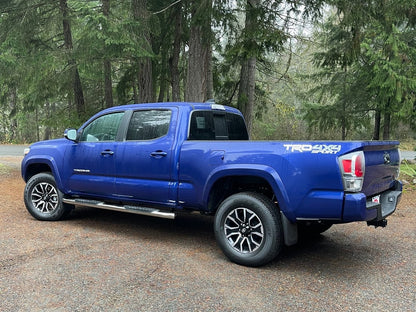 RedRock 5-Inch Oval Bent End Side Step Bars; Stainless Steel (05-23 Tacoma Double Cab)
