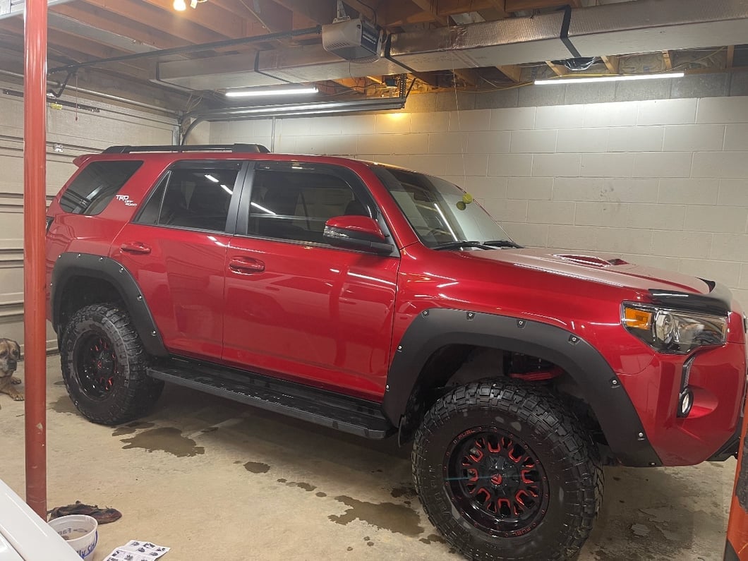 RedRock Pocket Style Fender Flares; Matte Black (14-24 4Runner)