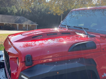 RedRock Avenger Heat Dispersion Hood; Unpainted (18-25 Jeep Wrangler JL)