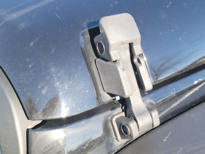 RedRock Replacement Hood Latch Straps; Black (07-18 Jeep Wrangler JK)