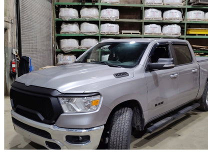 RedRock Rebel Style Upper Replacement Grille with LED DRL; Matte Black (19-24 RAM 1500 Big Horn, Laramie, Lone Star, Tradesman, Excluding Classic)
