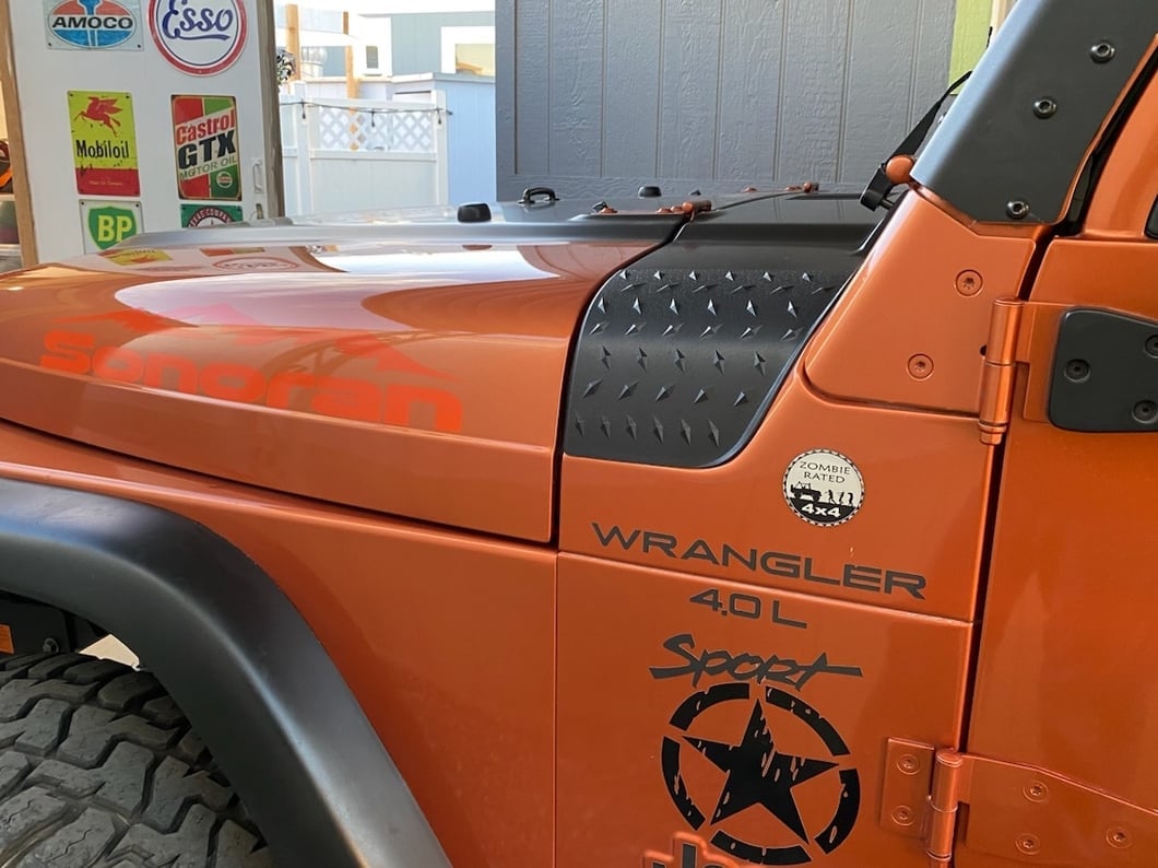 RedRock Cowl Body Armor; Textured Black (97-06 Jeep Wrangler TJ)