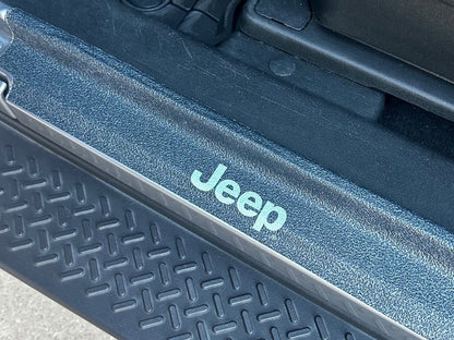 Jeep Licensed by RedRock Carbon Fiber Door Sill Decal; Metallic (07-18 Jeep Wrangler JK)