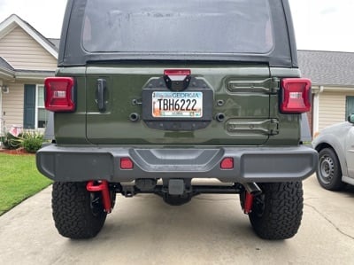 RedRock Spare Tire Delete; Vented (18-25 Jeep Wrangler JL, Excluding 4xe)