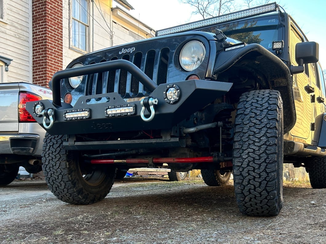 Jeep Licensed by RedRock Trail Force HD Front Bumper with LED Lights and Jeep Logo (07-18 Jeep Wrangler JK)