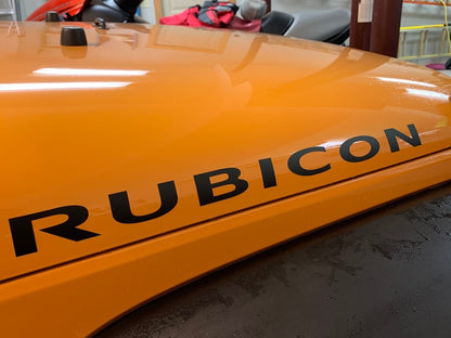 Jeep Licensed by RedRock Rubicon Hood Logo; Matte Black (07-18 Jeep Wrangler JK)