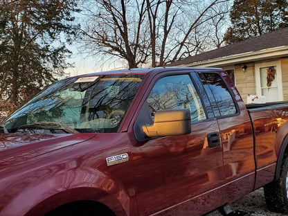 RedRock Top Half Mirror Covers; Chrome (04-08 F-150)
