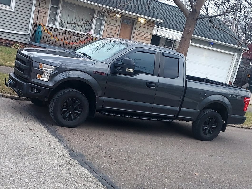 RedRock Window Deflectors; Front and Rear; Smoked (15-25 F-150 SuperCab)