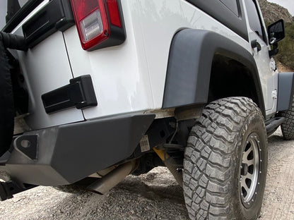 Jeep Licensed by RedRock Trail Force HD Rear Bumper with Jeep Logo (07-18 Jeep Wrangler JK)