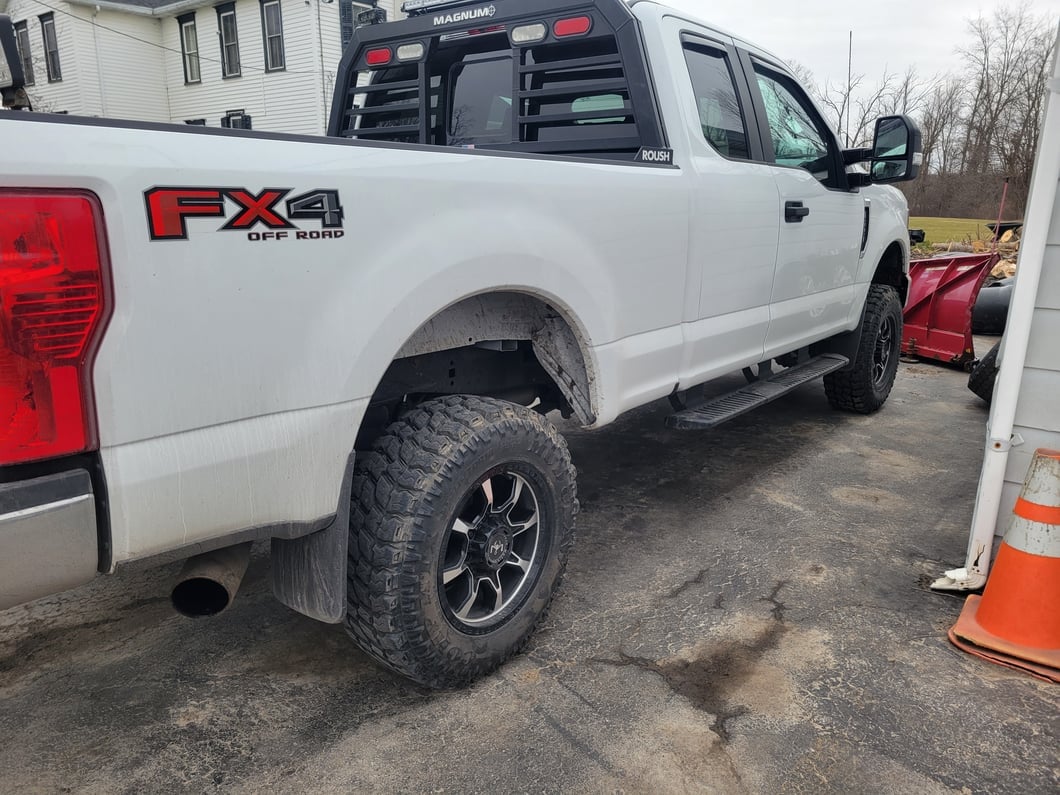 RedRock Molded Mud Guards; Front and Rear (17-25 F-250 Super Duty w/o OE Fender Flares)