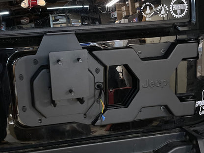 Jeep Licensed by RedRock HD Tire Carrier with Mount and Jeep Logo (07-18 Jeep Wrangler JK)