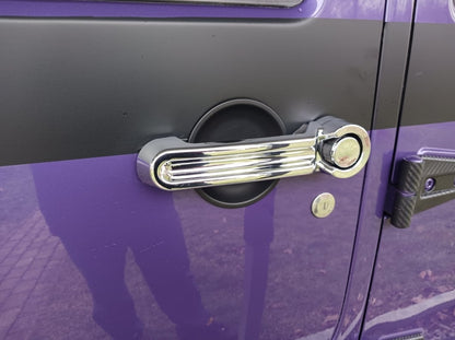 RedRock Door Handle Covers; Chrome (07-18 Jeep Wrangler JK 4-Door)