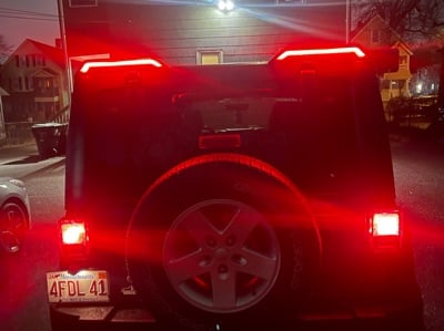 RedRock Roof Mounted LED Tail Light Spoiler (07-18 Jeep Wrangler JK)