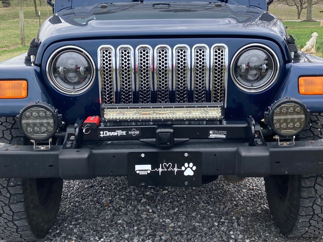 RedRock Grille Inserts; Chrome (97-06 Jeep Wrangler TJ)