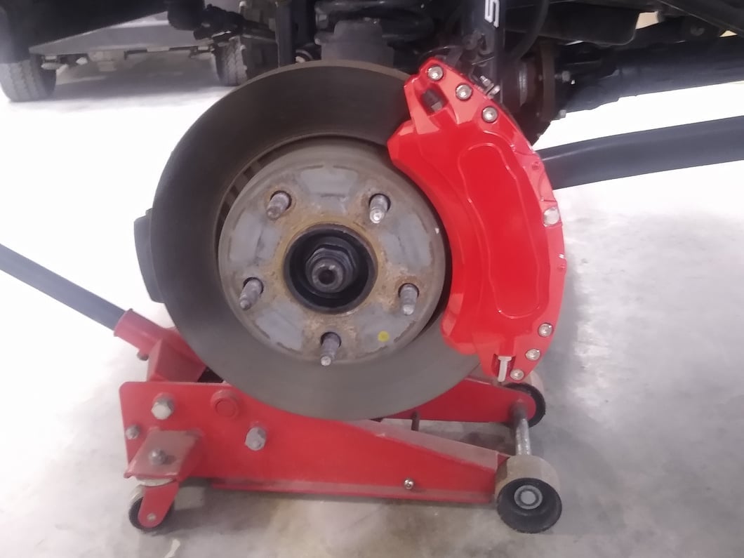 RedRock Brake Caliper Covers; Red; Front and Rear (07-18 Jeep Wrangler JK)